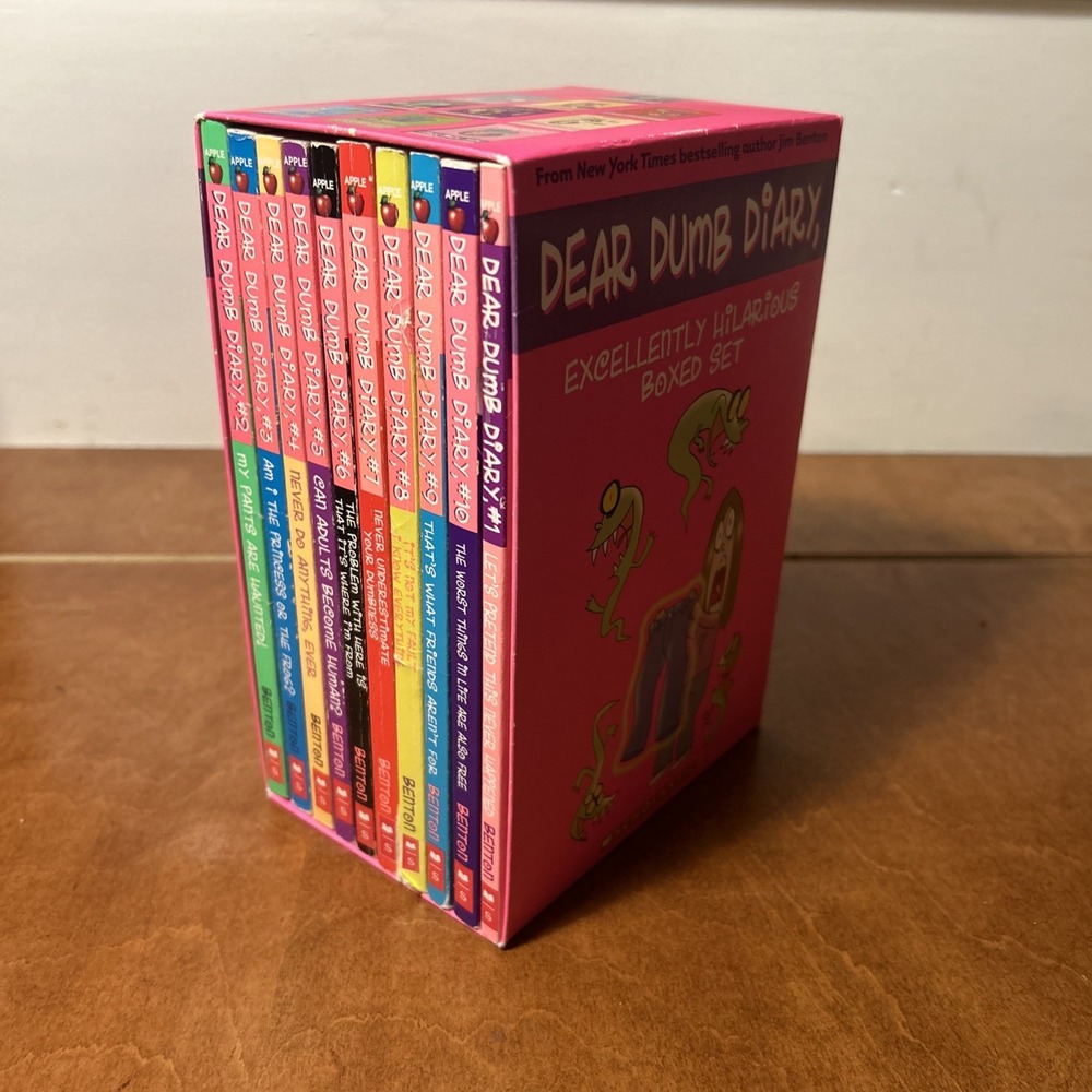 LOT Dear Dumb Diary books 1-8 Books Box Set Jim Benton